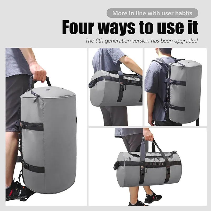 Traveling Large 40L Gym Duffel Bags Large Waterproof Duffle Bag Backpack with Shoe Compartment for Men