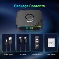 TV98 ATV MINI IPTV STB 8K HDR Streaming Internet Ott WiFi 6 Potente Integrado Chromecast Premium Smart Android 14 Decodificador de TV Superior