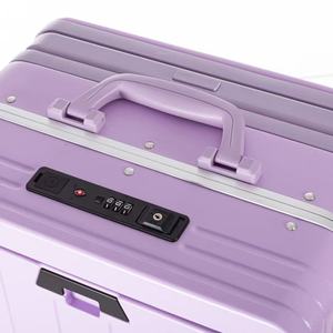 Maleta con Apertura Frontal y Puerto USB de 20 Pulgadas con Candado de Combinación para Viajes de Negocios, Color Sólido, Ruedas Giratorias, Primavera 2025 - Product Image 5