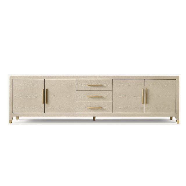 Luxury Modern Livingroom Furniture Tv Console Table Modern Design 4-Door Metal Retro Media Console With Drawer