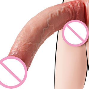 11 inç canavar büyük yapay penis gerçekçi siyah Flesh renk kahve tasarım sıvı silikon yumuşak su geçirmez çevre dostu yetişkin kullanımı - Product Image 6