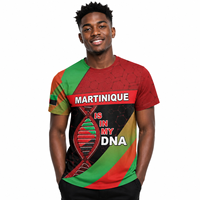 T-shirt « La Martinique est dans mon ADN » – T-shirts décontractés pour la Fête de l'Indépendance de la Martinique – Vente en gros – Fierté Martiniquaise