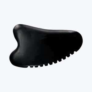 Productos de masaje para el cuidado de la salud, piedra de jade bian de color negro helado, Gua Sha chino - Product Image 3