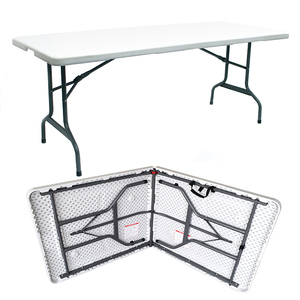 KTK HDPE Portable Modern Outdoor Long Theme Party Rectangular Plastic Folding Table