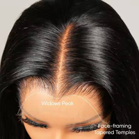 Nouvelle perruque frontale en dentelle HD 13x6 Lagos M&W Hairline, en cheveux humains, sans colle, vietnamienne, naturelle, ultra-lisse, pour femmes noires