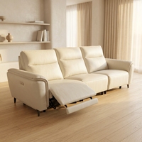 Canapé d'angle confortable en cuir 3 places inclinable pour salon - Collection Hot Sale