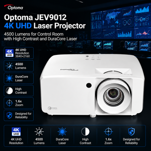 Projecteur laser 4K UHD Optoma JEV9012 pour salle de contrôle, 4500 lumens avec contraste élevé et laser DuraCore - Product Image 1