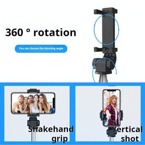 X626 télécommande sans fil téléphone portable monopode trépied noir Vlog Photo étendre petit mini <span class=keywords><strong>selfie</strong></span> bâton plié - Product Image 4