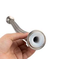 Tuyau flexible en acier inoxydable 304 avec revêtement PTFE DN25 DN32 DN40 DN65 pour applications chimiques industrielles basse pression