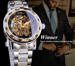 <span class=keywords><strong>Montre</strong></span>-bracelet mécanique automatique Winner 1089 avec fonction Tourbillon, phases de lune lumineuses, charme professionnel <span class=keywords><strong>pour</strong></span> usage multifonctionnel - Product Image 5
