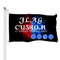 Drapeau de bannière personnalisé de haute qualité 3x5 pieds pour basketball, football, rugby, baseball, idéal pour les fêtes, les sports, la décoration murale de jardin
