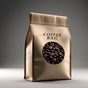 ถุงใส่เมล็ดกาแฟแบบแบนย่อยสลายได้ถุงใส่เมล็ดกาแฟกระดาษคราฟท์เป็นมิตรต่อสิ่งแวดล้อมใหม่ - Product Image 6