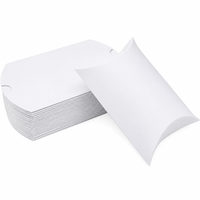 Boîte en carton kraft ondulé blanc autoportante pour bonbons et snacks avec corde en chanvre