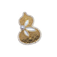 Broche en perles d'eau douce SHDIYAYUN, best-seller, style chinois, design gourde, incrustée de coquillages, bijoux en perles