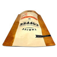 Sachets Doypack en papier kraft avec fenêtre en film métallisé ou PE, fermeture éclair, thermoscellables, 12x20cm, personnalisables avec logo