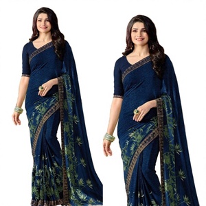 FATEMA FASHION Indian Pakistani Women's Wedding Party Wear Saree/Sari Ethnic Modern Design Faux <b>Fur</b> Material Digital Print - Product Image 2