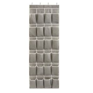 Non-Woven 24 Pockets <b>Large</b> Pockets Over the Door Hanging Shoe Toy Organizer Grey - Product Image 2