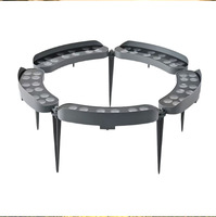 Lampe solaire pour poteau avec panneau solaire séparé, éclairage extérieur étanche, lampes de colonne modernes pour aménagement paysager, éclairage de jardin IP65
