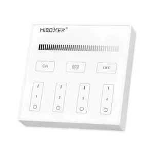 B1 Milight Miboxer white black Wall mounted 2.4G wireless dimming 4 Zone individual control RF dimmer Dimmable panel