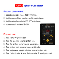 Testeur de détecteur de bobine d'allumage automobile AM-IG80-2 gaz naturel 24V essence 12V Test de bobine d'allumage
