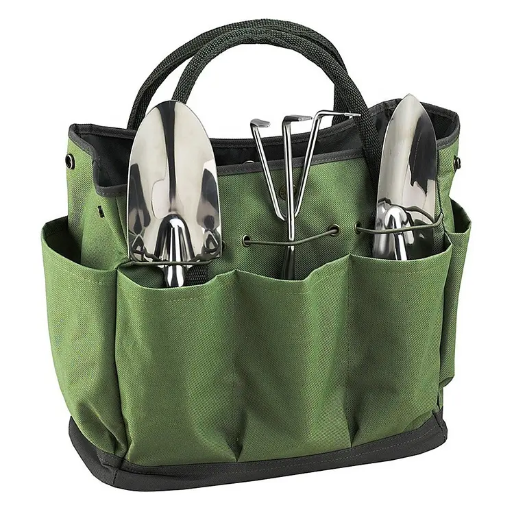 Hochleistungs-Garten-Werkzeug tasche aus Oxford-Polyester für den Außenbereich mit 8 Taschen