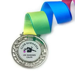 Logo Sports Metal Sports Medals with Ribbons Sporting Blank Medals Oem Manufacture Customized Europe Medals