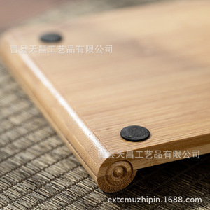 Plateau de service en bambou rectangulaire, style japonais, plateau à thé, à dessert, à pain, couleur unie, luxe rétro, usage domestique - Product Image 4