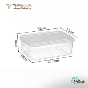 Juego de Recipientes Rectangulares de Plástico para Almacenamiento de Alimentos, Herméticos y Aptos para Congelador, para Frutas, Verduras, Huevos, Carne, Uso Diario - Product Image 6