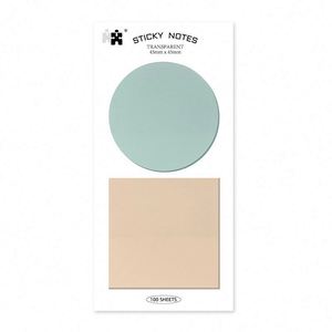 Transparent Sticky Notes Special Shape Morandi Stationery Memo <b>Pad</b> School Supplies Colorful - Product Image 5