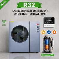 Bomba de Calor Inverter de Aire a Agua 04ZS/R32/10.8kW 3 en 1 Calefacción Refrigeración ACS A+++ EVI -35 ° Aplicación WiFi C, CE, CB, OEM Disponible