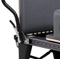 Reformer Pilates pliable avec boîte, résistance réglable, équipement pour home gym et studio professionnel