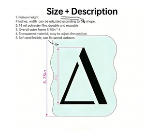 Kit de pochoirs <span class=keywords><strong>alphabet</strong></span> grec de qualité supérieure pour la peinture et le traçage, en plastique Mylar 14 mil, lettres de 4 pouces de hauteur - Product Image 2