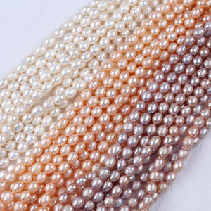 Perles de riz d'eau douce naturelles de 8-9 mm pour colliers DIY, vente en gros directe, fabricants de Zhuji, diverses couleurs disponibles - Product Image 1
