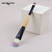 Pinceau de fond de teint professionnel Beauty Planet 2 en 1 Pinceau de maquillage correcteur Kabuki Face Liquid Pinceau de maquillage fond de teint plat unique