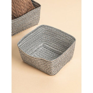 Organizzatore di cestini in tessuto quadrato con Glitter medio per piccoli oggetti - Product Image 1