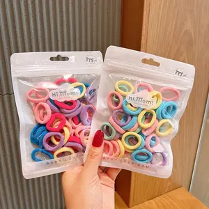 Bandas Elásticas oppbag para el pelo para niños, lazos de goma de Color para el pelo, 50 Uds.