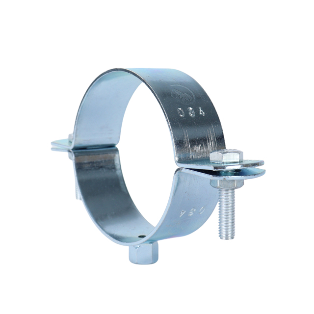 Galvanized Fixed Pipe Clamp with Rubber Lined Insulation Pipe Support with Hex Nut Hanger Clamp Bracket