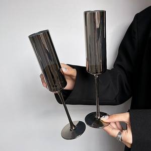 モダンストレートトールグラスレーザーシルバー高価値持続可能な手作りワイングラスクリエイティブカクテルジュースグラス用 - Product Image 3