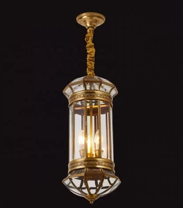 Nouveau style européen tout cuivre suspension, cour extérieure pavillon paysage jardin couloir extérieur suspension - Product Image 1