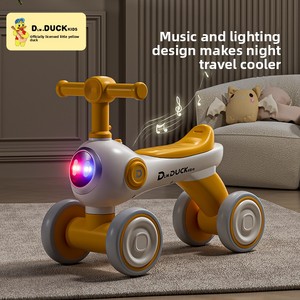 <span class=keywords><strong>Triciclo</strong></span> de Plástico para Niños, Amarillo, con Diseño de Pato, 4 Ruedas, Música y Luces, Juguete de Empuje para Niños de 2 a 7 Años, Unisex, Niños y Niñas - Product Image 3