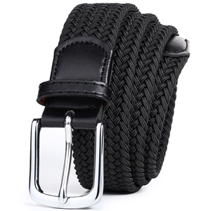 Tinta unita Unisex elastico regolabile 130cm XL grandi grandi dimensioni da uomo gigante intrecciato cintura elasticizzata per Golf - Product Image 3