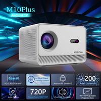 Nouveau projecteur TV Android M10 PLUS 4K, home cinéma portable avec WIFI 6, Allwinner H713, lampe LED, 200 ANSI, projecteurs Android 11 pouces