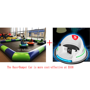 Pista de carreras inflable personalizada, pista de <span class=keywords><strong>karting</strong></span> inflable, coche de parachoques para niños - Product Image 6