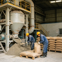 Mortier réfractaire au corindon chromé Huaqing Shandong Factory Supply, Cr2O3 10% Al2O3 90%, ciment alumineux haute résistance à l'usure