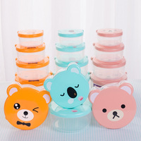 Boîte à goûter portable pour enfants, mignonne, transparente, anti-fuite, anti-poussière, pour conserver la fraîcheur, boîte à fruits, bento, nourriture pour bébé
