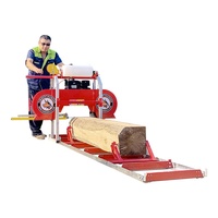Scierie à Ruban Horizontale Portable à Essence, Machine de Sciage de Grumes de 18 Pieds (460 mm)