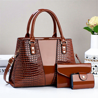 Sac à bandoulière en cuir PU à motif crocodile, grande taille, style urbain, nouvelle collection, simple, pour femme, best-seller du commerce extérieur