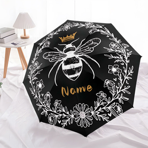 1 Parapluie Personnalisé avec Nom de <span class=keywords><strong>Reine</strong></span> <span class=keywords><strong>Abeille</strong></span>, Sans Minimum de Commande, Motif Floral, Impression UV, Commande Unique, Payung Personnalisé - Product Image 1