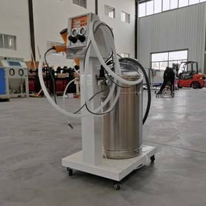 Máquina de Recubrimiento en Polvo Manual GookiiTech, Pistola de Pulverización de Polvo Electrostática Portátil con Tolva de Acero Inoxidable para Pintar Ruedas - Product Image 3