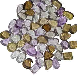 Turmalina Natural Tallada en Forma de Pera, Cabujón Suelto con Juego de Color, Alta Calidad para Joyería Fina, Precio al por Mayor, MOQ 100 Piezas - Product Image 4